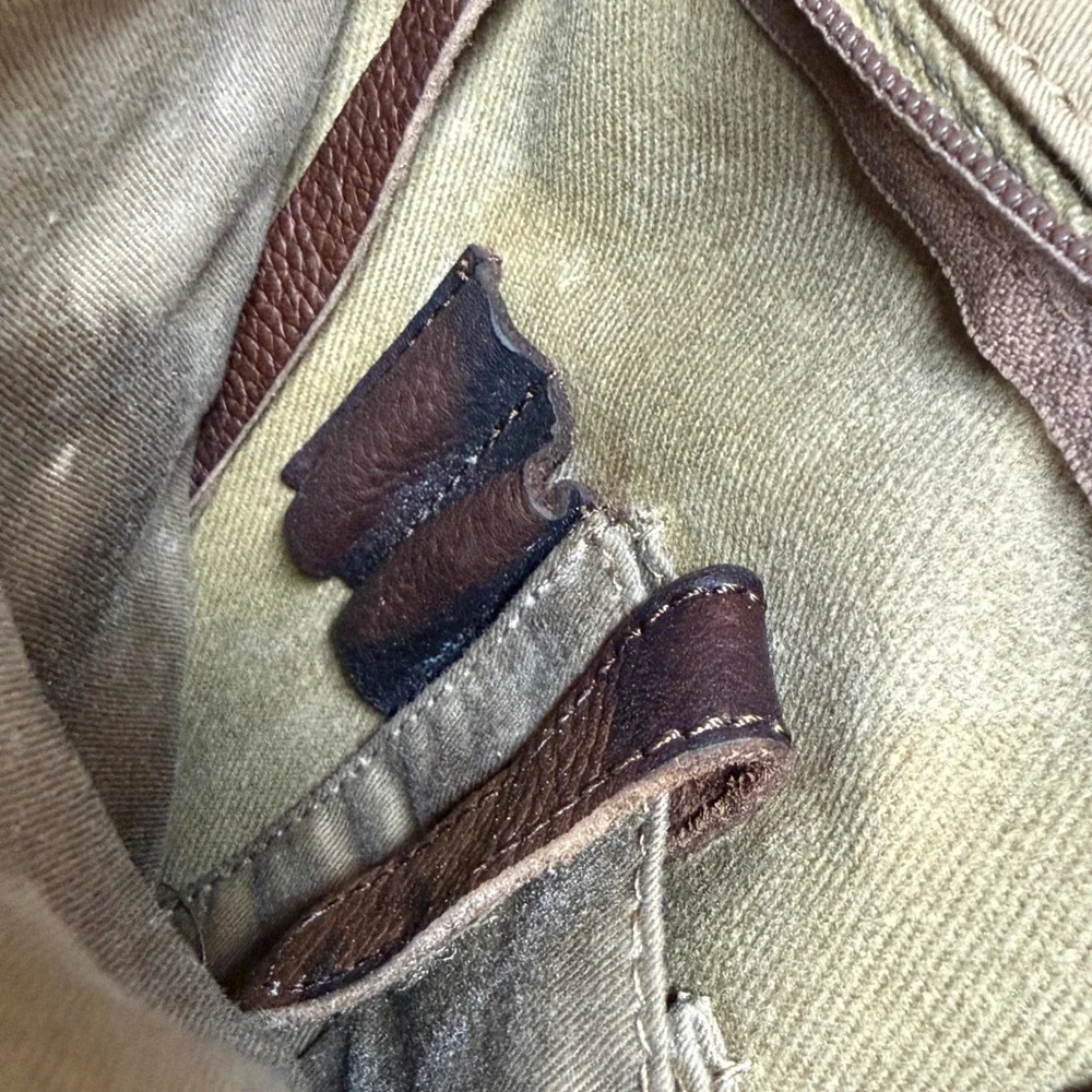 Vintage LL Bean Continental Rucksack Waxed Canvas Leather Backpack Tan Brown 90s